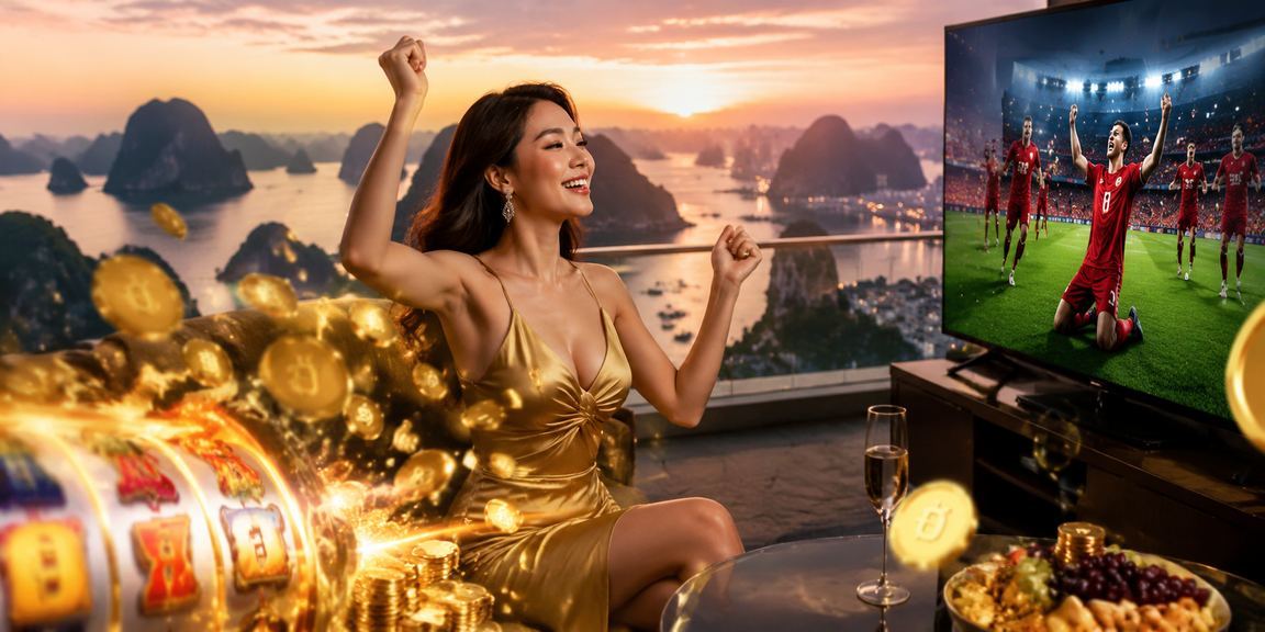 Người dùng tại Hạ Long Bay trải nghiệm trò chơi slot game trực tuyến