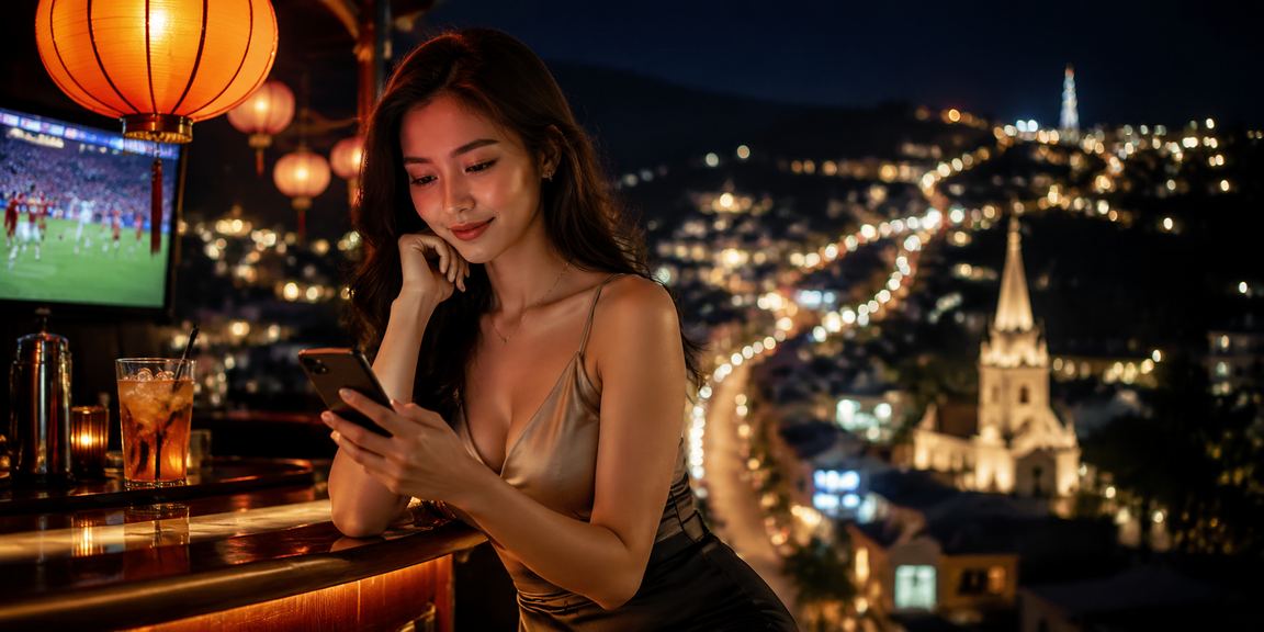Đèn lồng Hội An lung linh bên cạnh màn hình Sports Betting