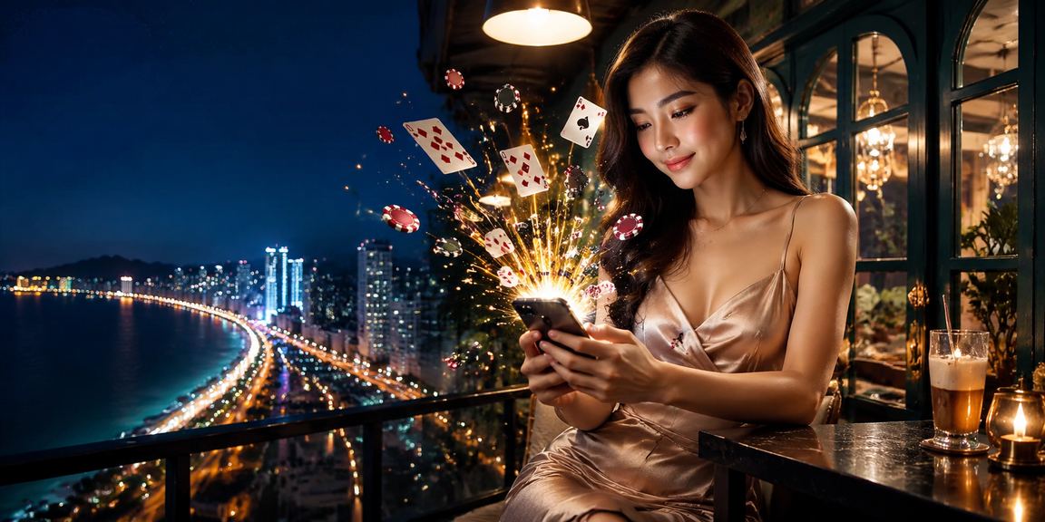 Người dùng tại Nha Trang chơi game bài trực tuyến qua điện thoại